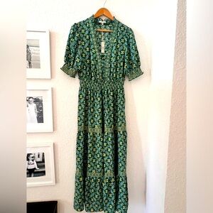 Max Studio green floral maxi